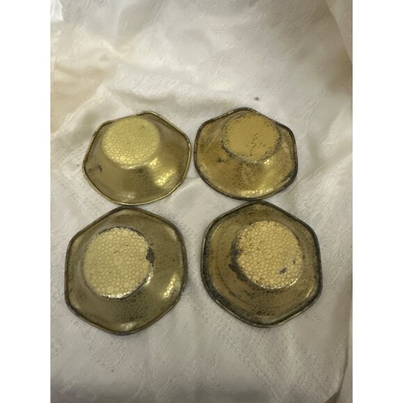 Vintage Mr. Peanut Metal tin nut bowl Set Of 4 advertising - Picture 3 of 5